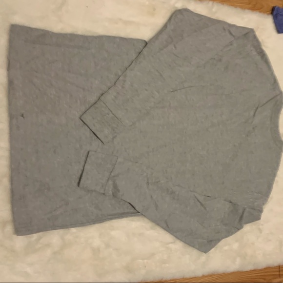 Men’s long sleeve grey top with embroidered rose - Picture 2 of 3